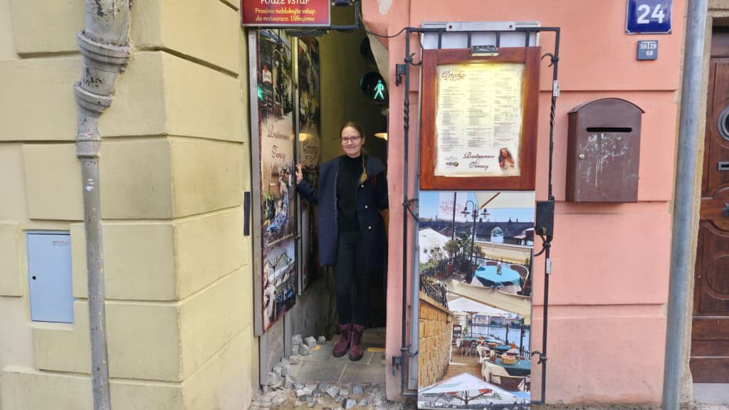 The narrowest street in Prague