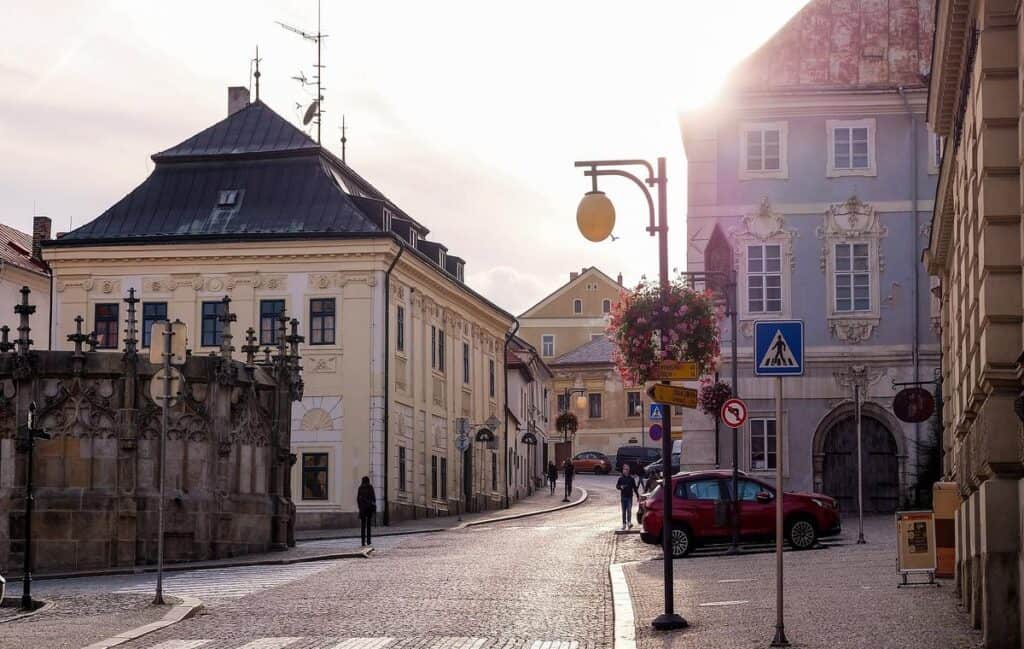 A beautiful street view showing things to do in Kutna Hora for tourists.