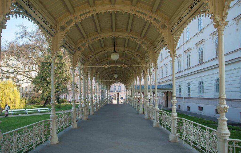 Enjoy the beautiful spa architecture in Karlovy Vary