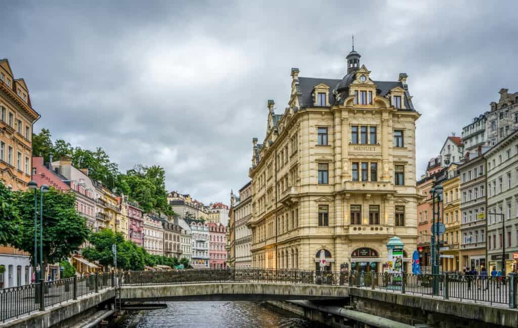 Explore the beautiful architecture in Karlovy Vary on a day trip from Prague