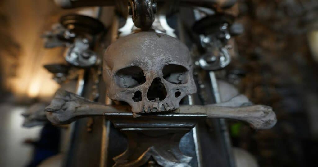 Explore the unique decorations of Sedlec Ossuary in Kutna Hora