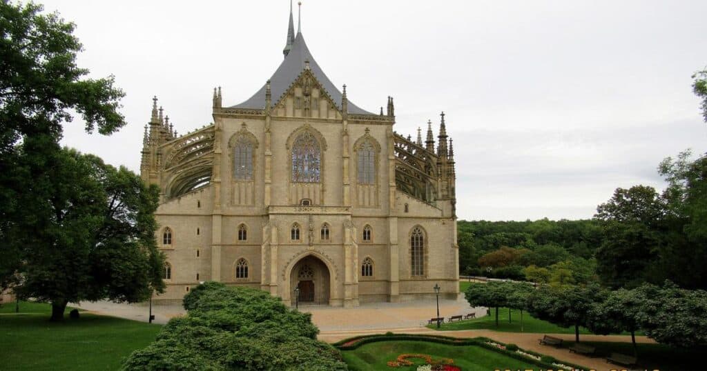 A stunning view of Saint Barbara's Church in Kutna Hora