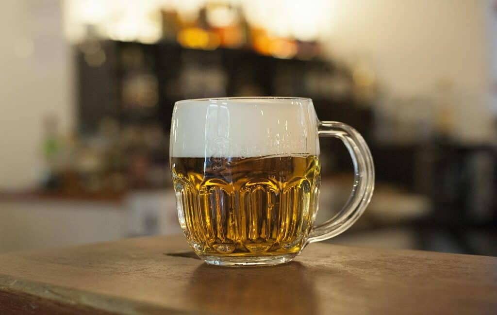Enjoying famous Pilsen beer in a local brewery during a trip